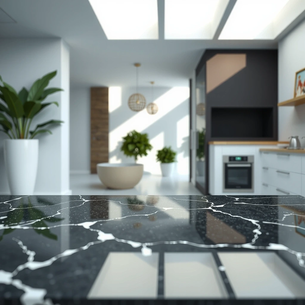 After cleaning - polished marble